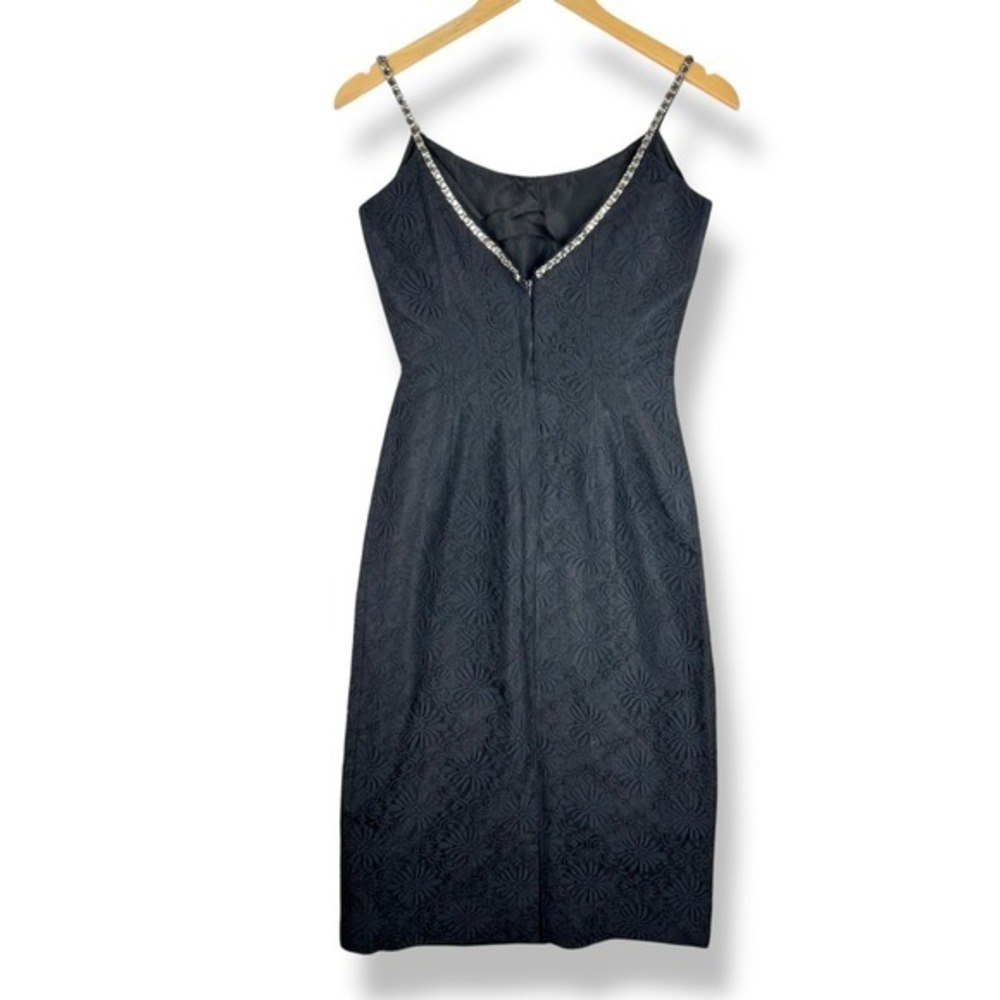 Lilli Diamond Black Lace Wiggle Dress Womens‎ Size Small Glam Vintage 50s 60s - Picture 6 of 16